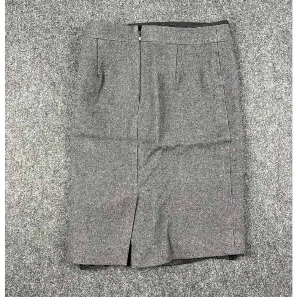J.Crew No. 2 Pencil Skirt Gray Wool Blend Lined Career Wear Size 0